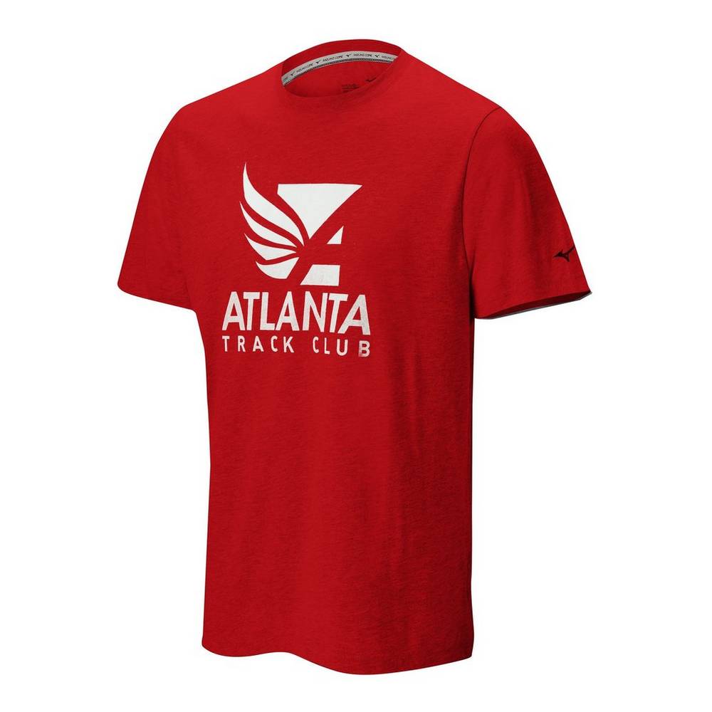Camisetas Mizuno Atlanta Track Club Sport Para Hombre Rojos 2734816-GW